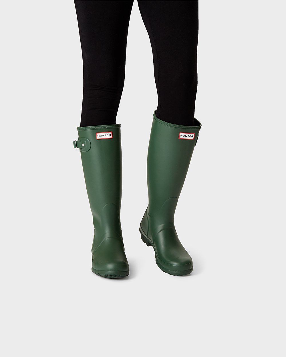 Womens Tall Rain Boots - Hunter Original (23YTXGOCV) - Green
